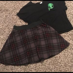 Bundle of crop top and skirt